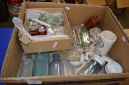 Mixed Lot: Various vintage bottles, dolls head and other items