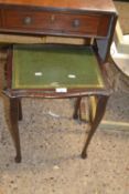 Small leather topped occasional table