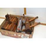 Box of various wood working planes