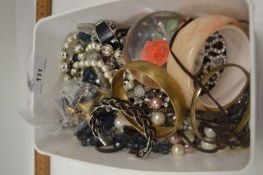 Box of various assorted costume jewellery