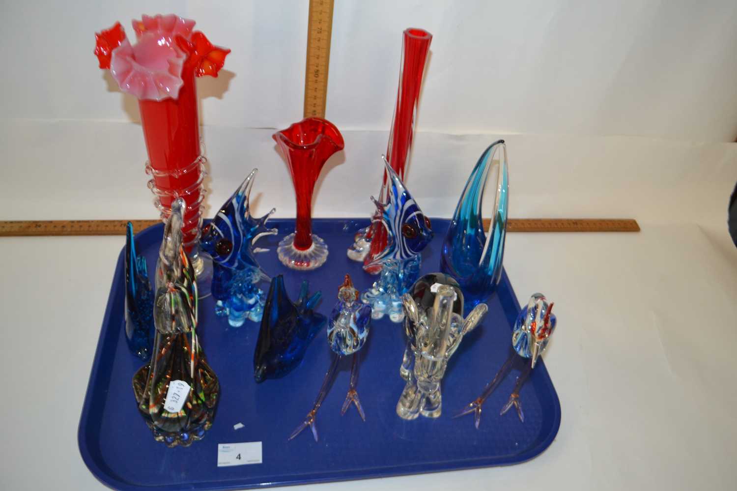 Mixed Lot: Various Art Glass animals, vases etc