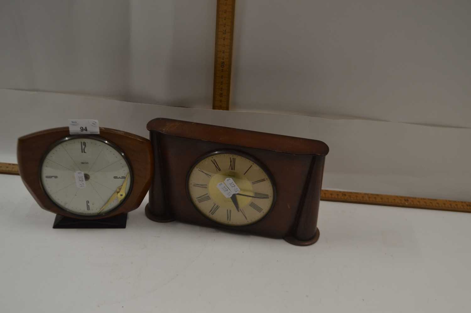 Two retro Smiths mantel clocks
