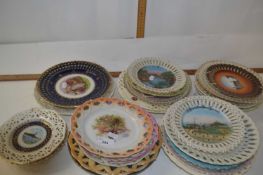 Collection of various porcelain ribbon plates