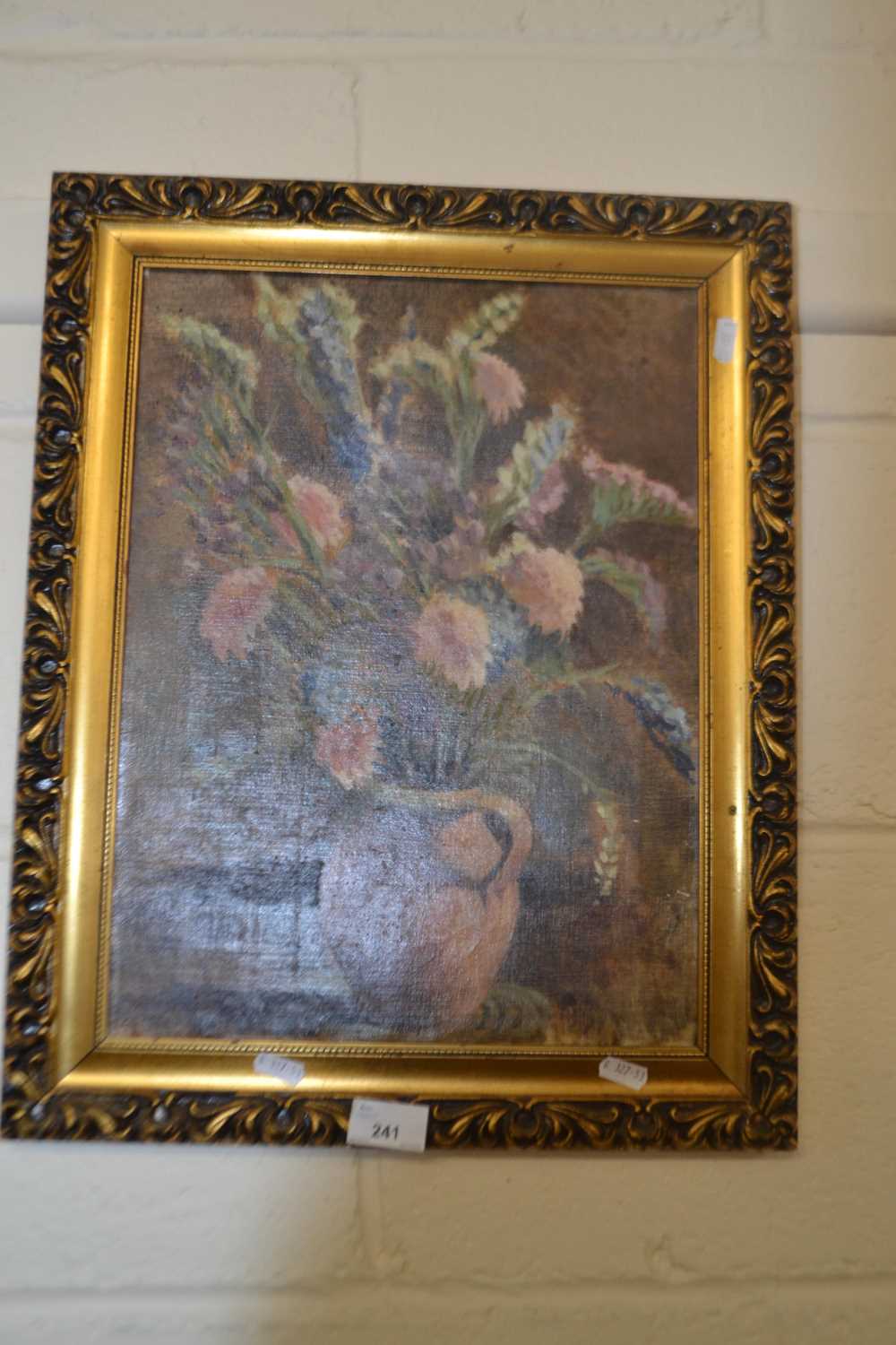 Early 20th Century school still life study of a vase of flowers, gilt framed