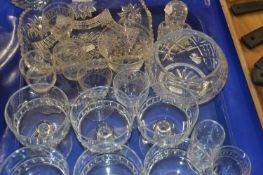 Mixed Lot: Various 20th Century drinking glasses, glass bowls etc