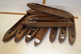 Collection of vintage loom shuttles