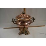 Copper tea urn or samovar