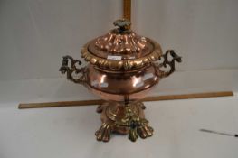 Copper tea urn or samovar