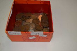 Box of various mainly British copper coinage