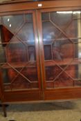 Edwardian china display cabinet, 123cm wide (a/f)