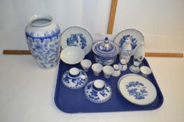 Mixed Lot: Various modern Oriental blue and white wares to include Sake cups and others