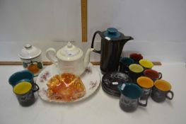 Crown Devon coffee set together with further ceramics and glass wares