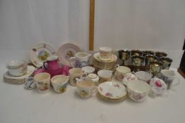 Mixed Lot: Various tea wares, silver plated goblets etc