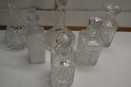 Mixed Lot: Six various assorted decanters