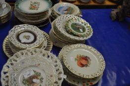 Collection of various porcelain ribbon plates