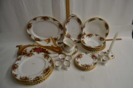 Quantity of Royal Albert Old Country Rose tea and table wares