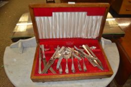 Part canteen of silver plated cutlery