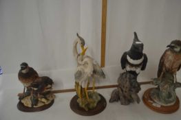 Four various Italian model birds