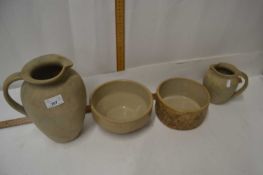 Mixed Lot: Hillstonia pottery jugs, planters etc
