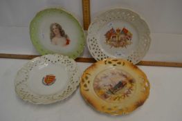 Mixed Lot: Various porcelain ribbon plates and other items