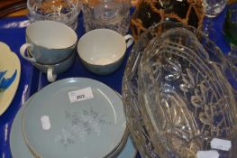 Mixed Lot: Glass bowls, Royal Doulton Forest Glade tea wares etc