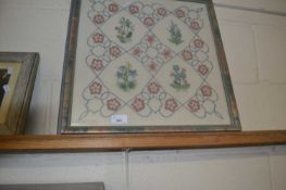 Modern floral needlework picture