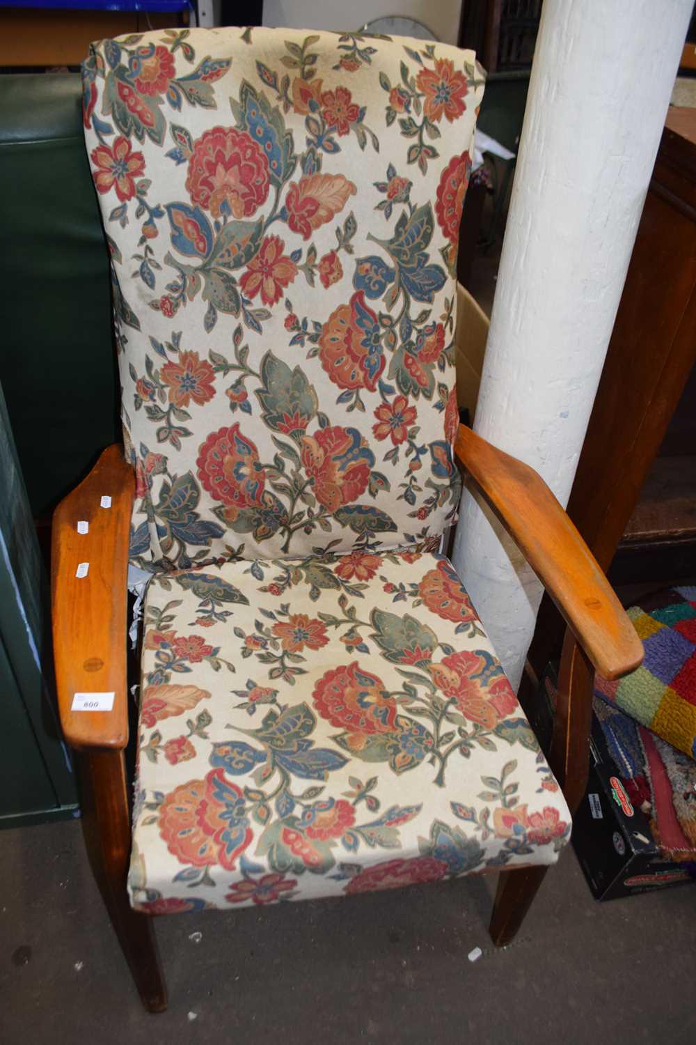Wooden framed upholstered easy chair
