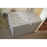 Ridged aluminium storate box on casters