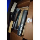 Box of assorted novels to include paperbacks and hardbacks, Ian Rankin, John Grisham, Ben Elton