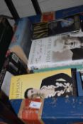 Box of assorted books to include biographies