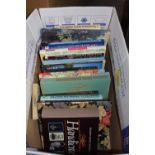 Box of assorted books to include Rupert the Bear annuals, handicrafts and others
