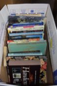 Box of assorted books to include Rupert the Bear annuals, handicrafts and others