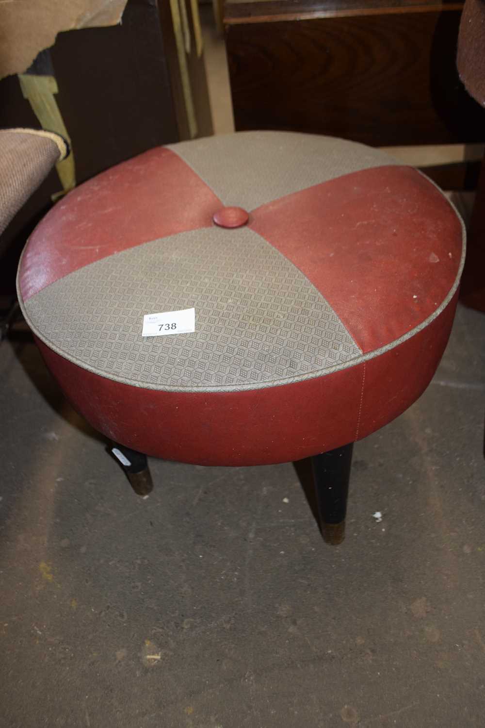 Mid 20th Century upholstered footstool
