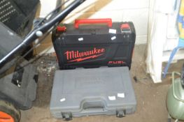 Draper Expert drill, cased together with a Milwaukee tool box