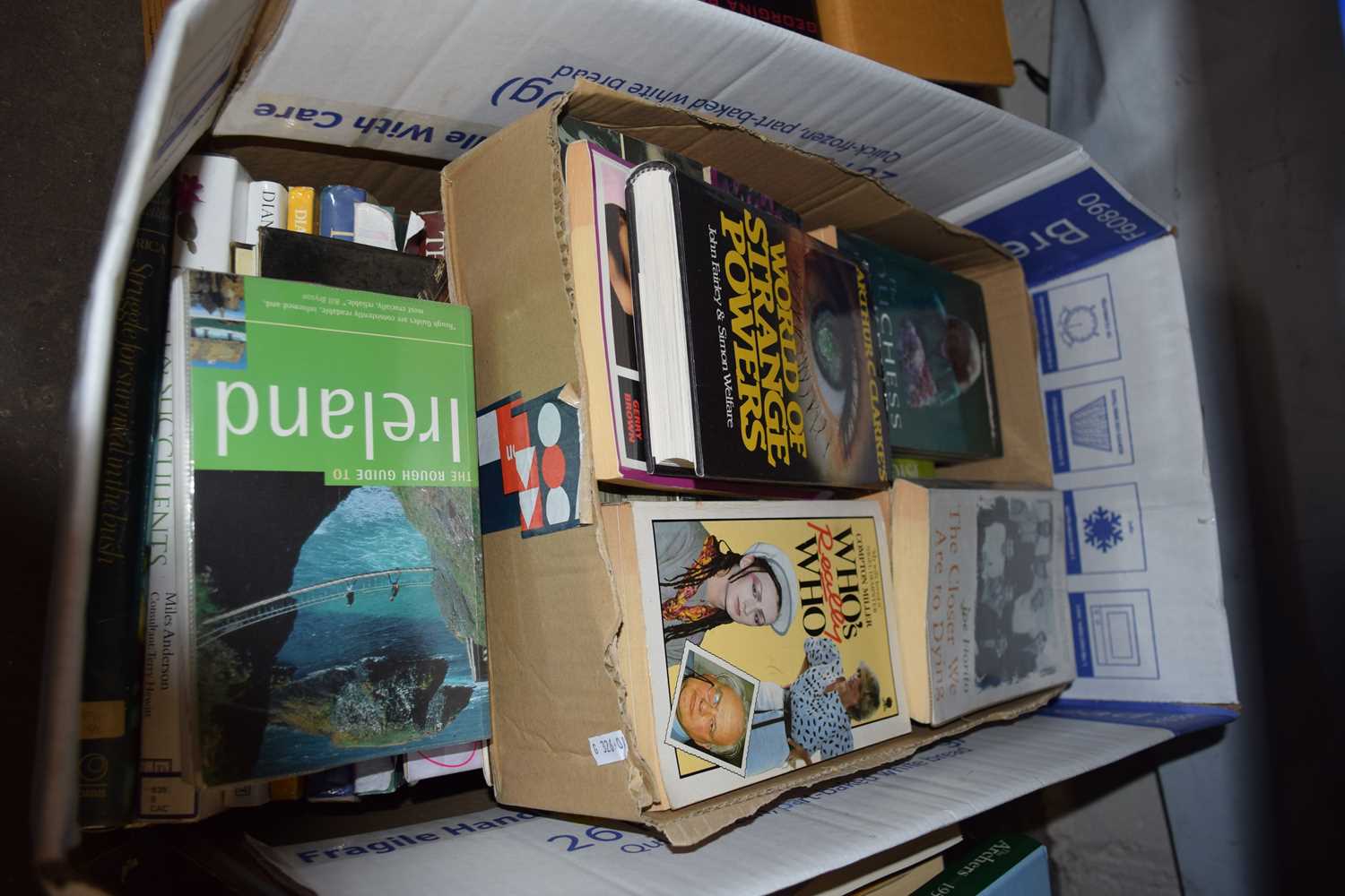 Large box of assorted books to include horticulture, biographies, alternative therapies and others