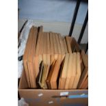 Box of assorted pine picture and photo frames