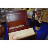 Mixed Lot: Two bottles of champagne, a Remy Martin Cognac promotional writing box together with