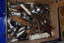 Box of various assorted cutlery