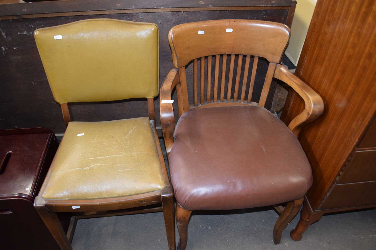 Elbow chair and a single dining chair