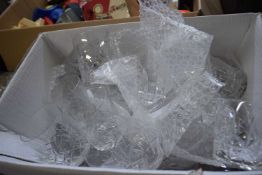 Quantity of assorted glass ware, mainly tumblers