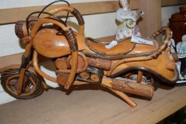 Wooden model motorbike