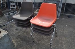 Quantity of plastic stacking chairs