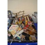 Mixed Lot: Music stand, toy house, picture frames, compacts, jewellery boxes, planters and other