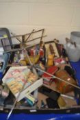 Mixed Lot: Music stand, toy house, picture frames, compacts, jewellery boxes, planters and other