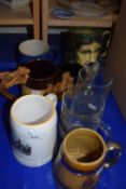 Mixed Lot: Various glass and pottery tankards