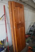 Five wooden doors