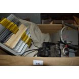 Quantity of assorted vintage AV equipment and slides