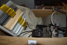 Quantity of assorted vintage AV equipment and slides