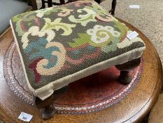 Small tapestry top foot stool
