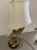 Table lamp with brass eagle base